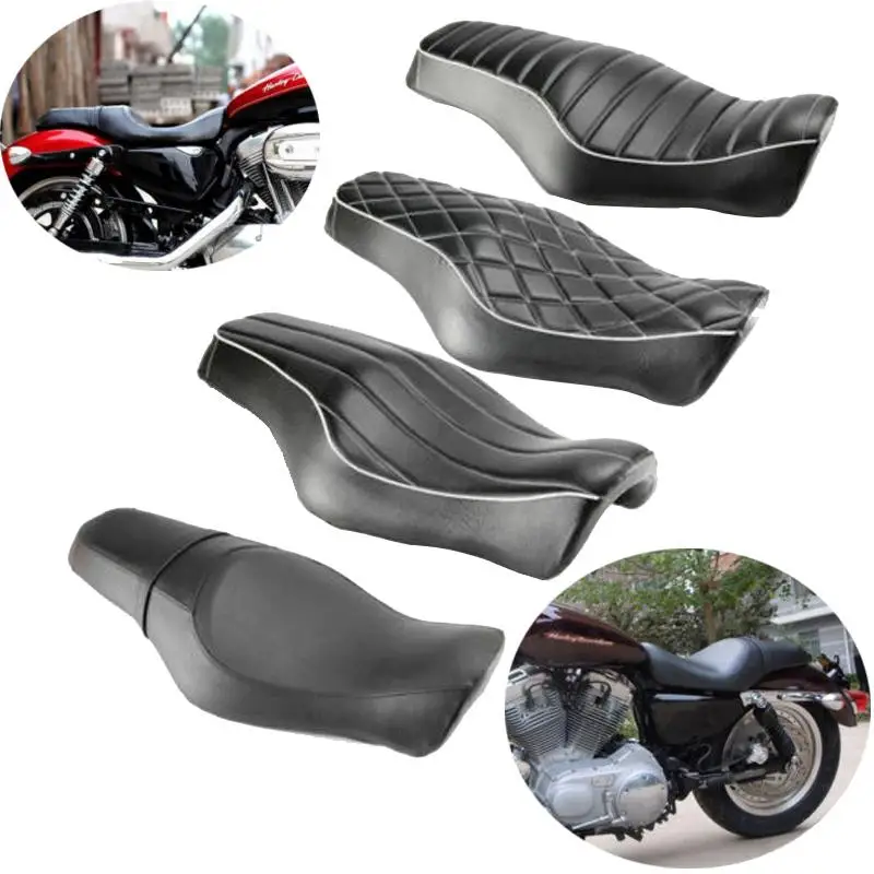 Motorcycle Two Up Seat Driver Passenger Sofa Tour Bench Rear Cushion for Harley Sportster 883 Iron XL1200 Black | Автомобили и