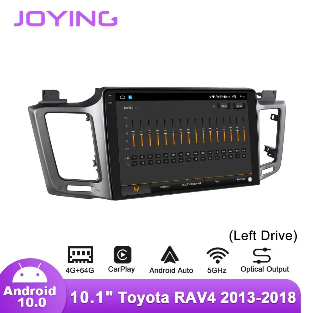 Автомобильное радио Joying Android 10 для Toyota RAV4 2013 2018 левый привод GPS Carplay DSP SPDIF сабвуфер