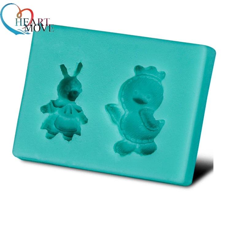 DIY Блестящий Кристалл Капля пластиковое зеркало 3D счастливая силиконовая форма «Медведь» Милая курица шоколадная помадка формы торта украшения инструменты