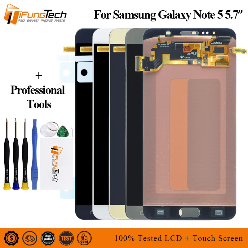 5," для samsung Galaxy NOTE 5 N920 N920F ЖК-дисплей с сенсорным экраном дигитайзер сборка для samsung NOTE 5 ЖК+ рамка