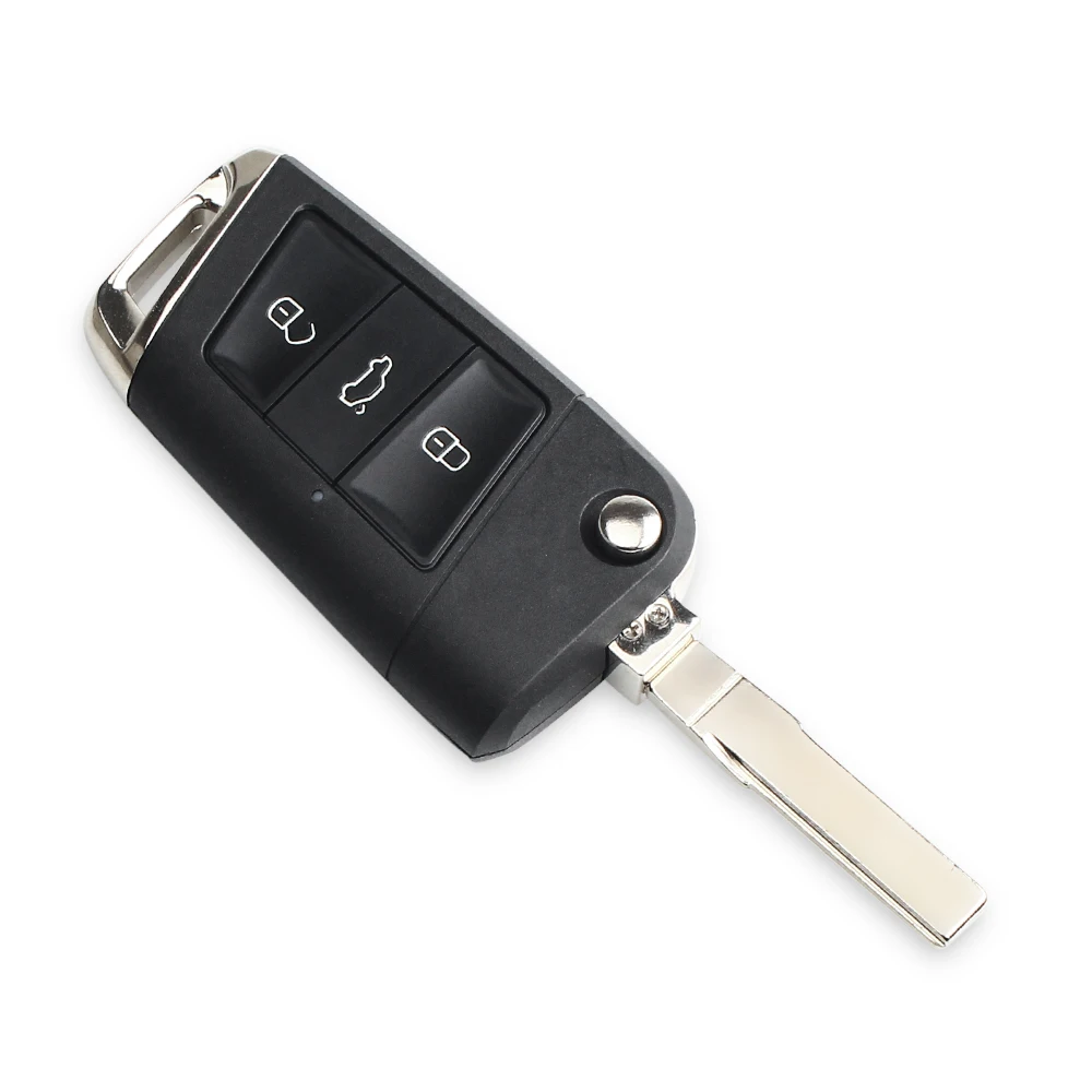 KEYYOU Modified Flip Remote Key Shell For Volkswagen VW Polo Passat B5 Golf MK5 Beetle 3 Buttons Replacement Car Key Cover
