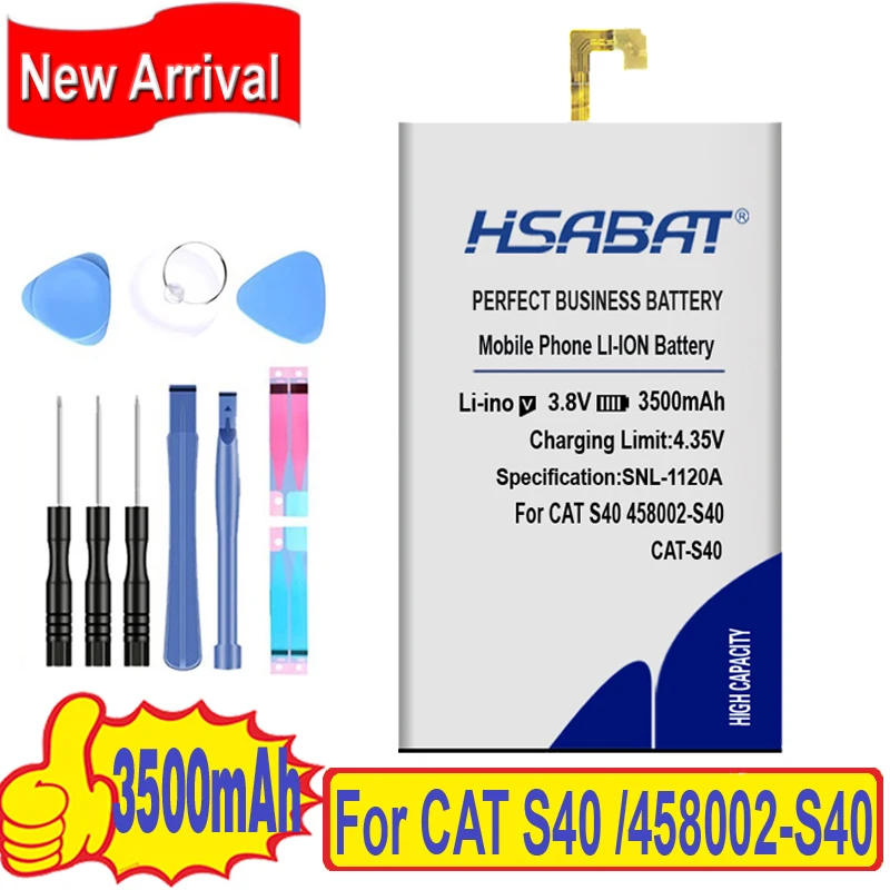 HSABAT 3500mAh аккумулятор для CAT S40 458002-S40