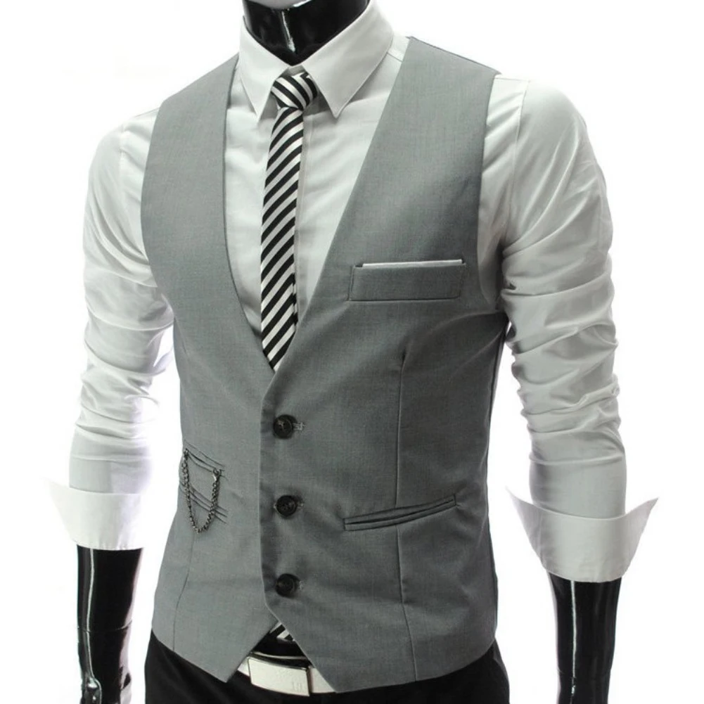 M-5XL, новинка, костюм, жилет для мужчин, S-liming Fit, мужские официальные жилеты, жилет, Повседневный, без рукавов, пиджак, Деловой, офисный, свадебный жилет