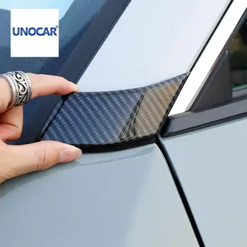 

Car style For RAV4 2020 A-pillar front triangle decoration Sequin carbon fiber pattern patch modification