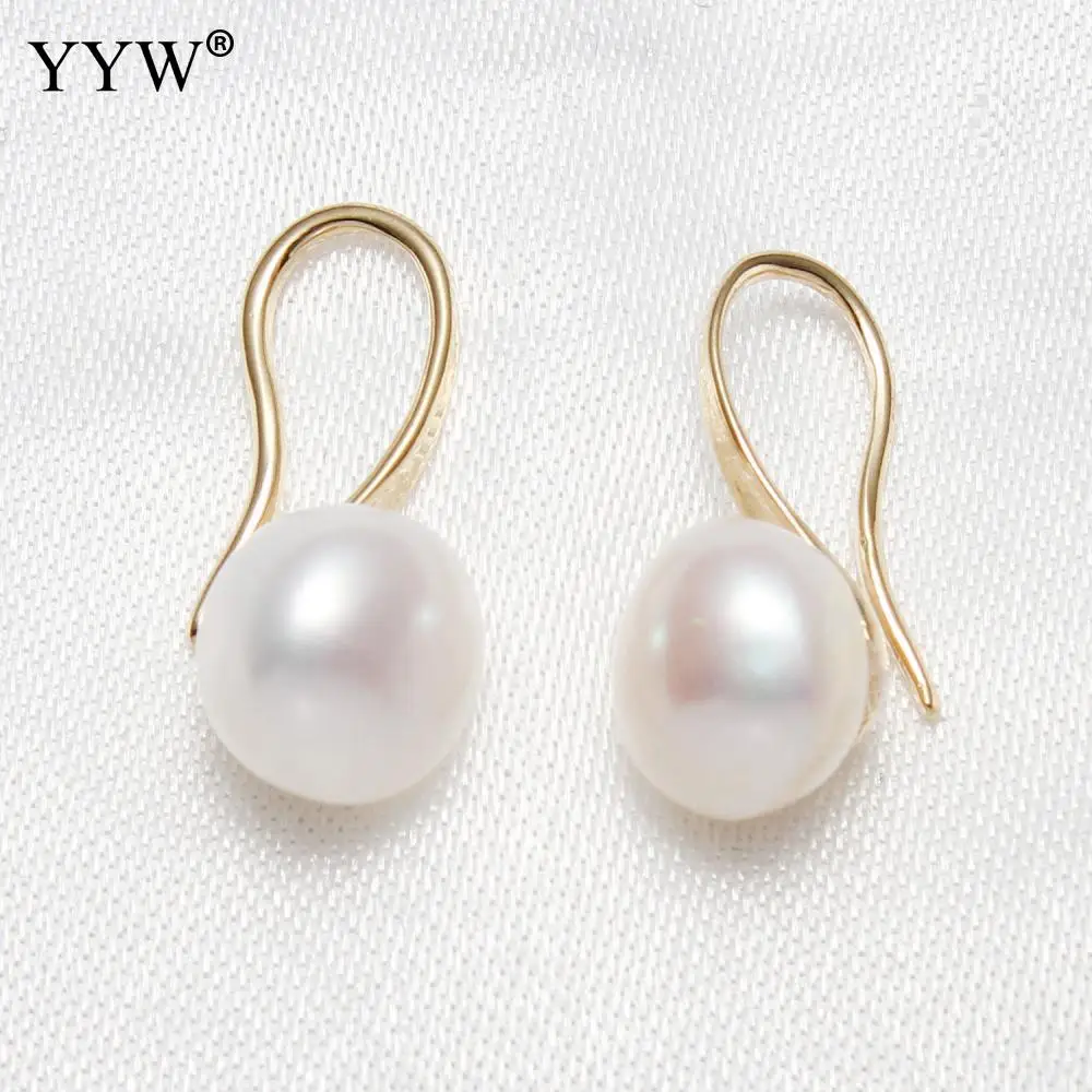 Boucles D'oreilles En Perles D'eau Douce Naturelles - Brillant Doux, Alliage Résistant - Quotidien Ou Soirée - 4