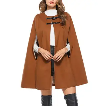 

2020 Autumn Winter cape femme Lady Womens Warm Solid Colort Bats Cape Coat Jacket Cardigan Outerwear poncho capas de mujer CD