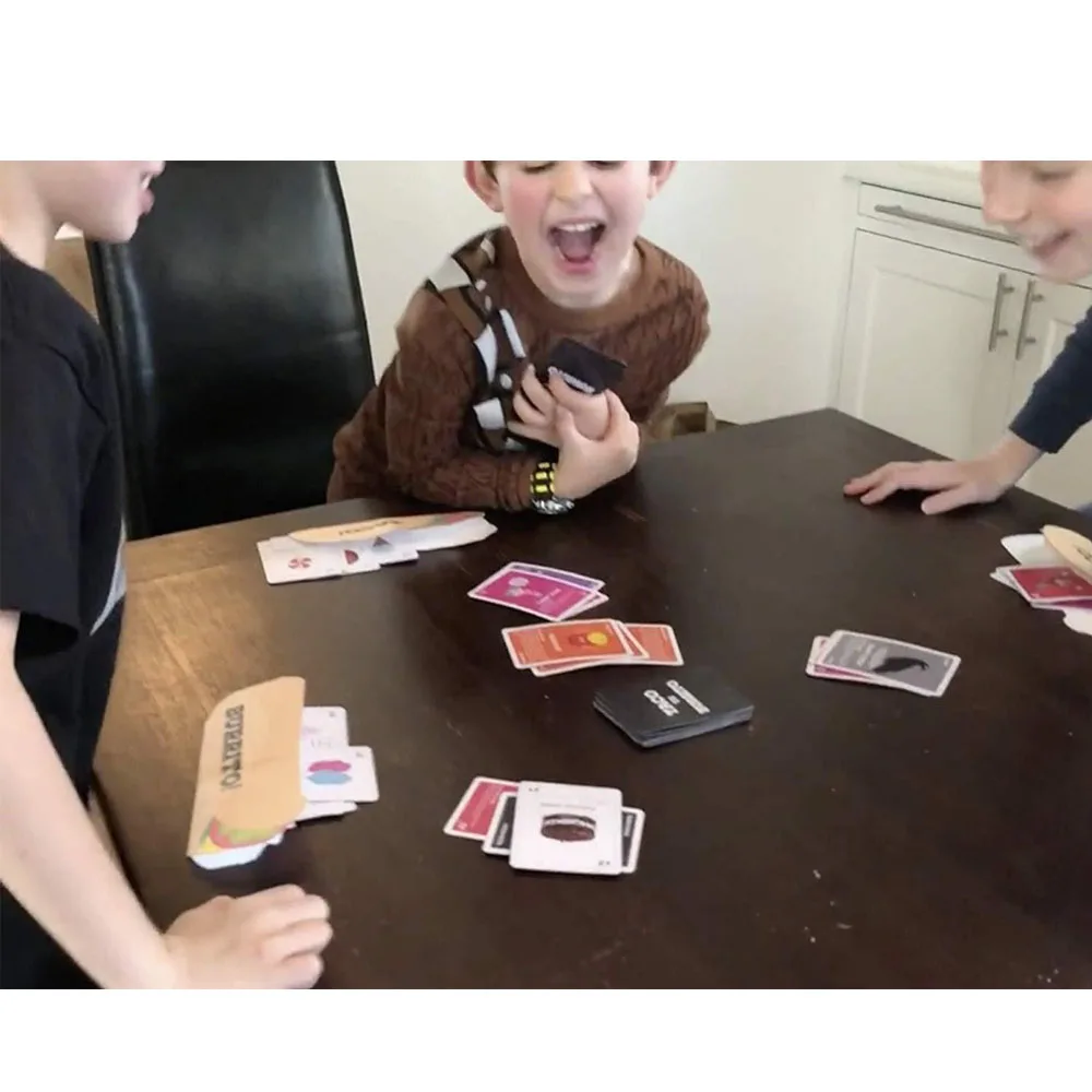 Taco vs Burrito Board Game Children Wildly Popular Surprisingly Strategic Card Game Kids Friends Entertainment Party Card Games