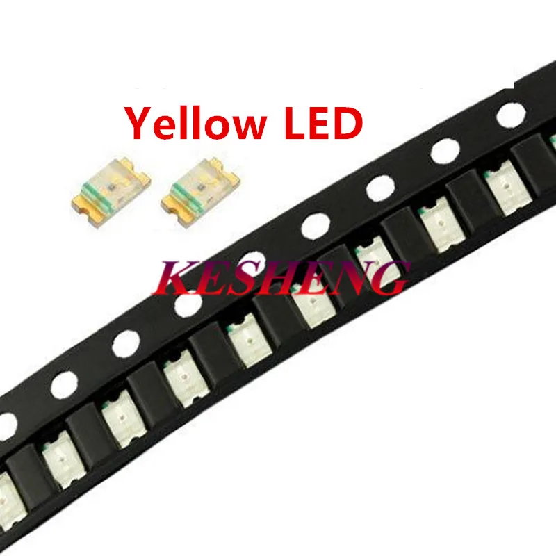 100 шт. SMD 0402 0603 0805 2835 3528 1206 5050 5730 3014 4014 диоды желтый светодиод супер яркий 3 в | Лампы и
