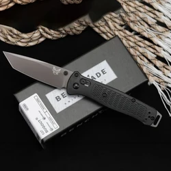 Bench made – couteau pliant 537 lame D2, manche en Fiber de verre de Nylon, pour l'extérieur, autodéfense, couteaux militaires de poche de sécurité EDC FZ02 