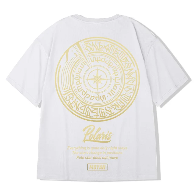 ZAZOMDE 2022 New High Street T Shirt Streetwear Men Hip Hop Printed T-Shirts Summer Hot Sale Harajuku Cotton Tee Male Loose Tops White