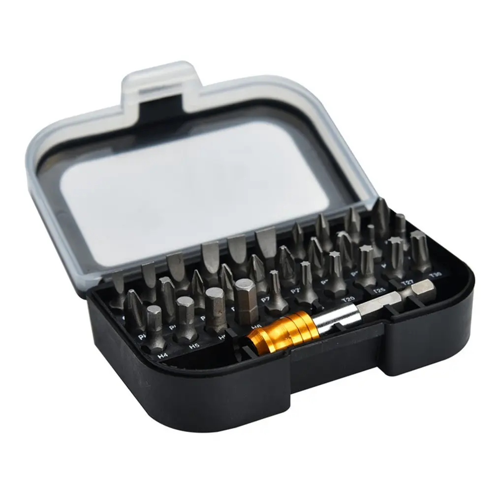 

31pcs Screwdrivers Extension Rod Multi-Function Screwdriver Batch Nozzle Magnetic Screwdriver Bit