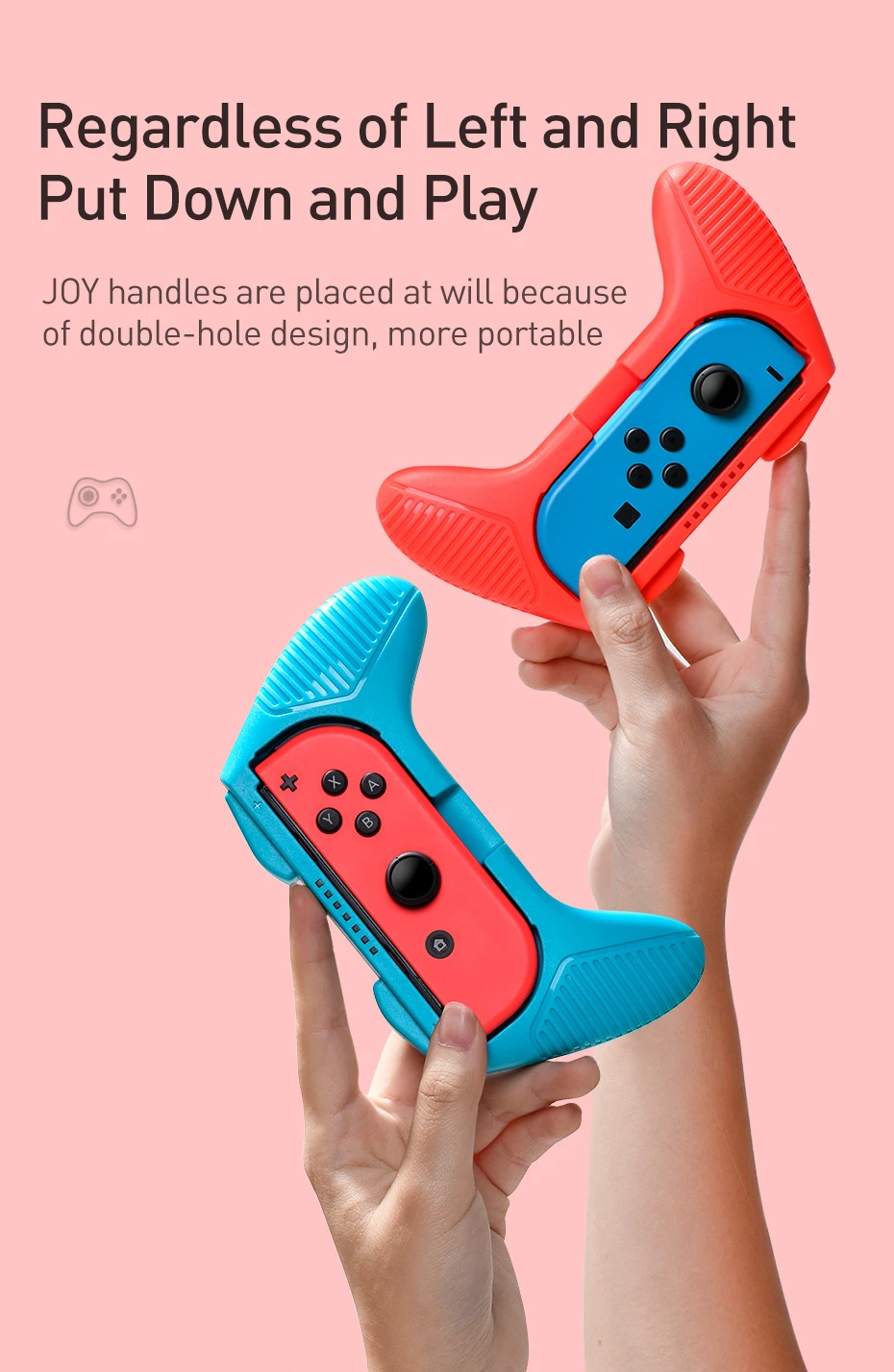 Baseus 2 шт. захват для геймпада, держатель колеса для nintendo Switch Joypad, чехол-подставка для nintendo Switch, левый и правый игровой контроллер Joy-Con