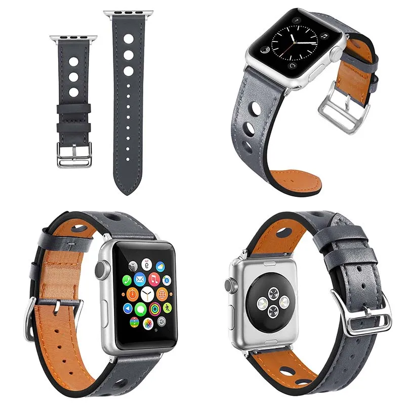 Кожаный ремешок для часов Apple Watch 5 4 3 2 40 мм 44 мм ремешок серии 3 браслет из натуральной кожи 42 мм 38 мм ремешок для iwatch 5 4 ремень