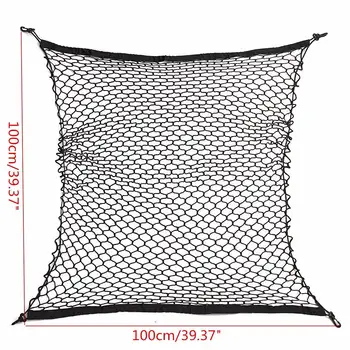 

100x100cm Universal Car Trunk Net Elastic Luggage Net Cargo Organizer Storage Nylon Stretchable Car Interior Mesh Network Pocket