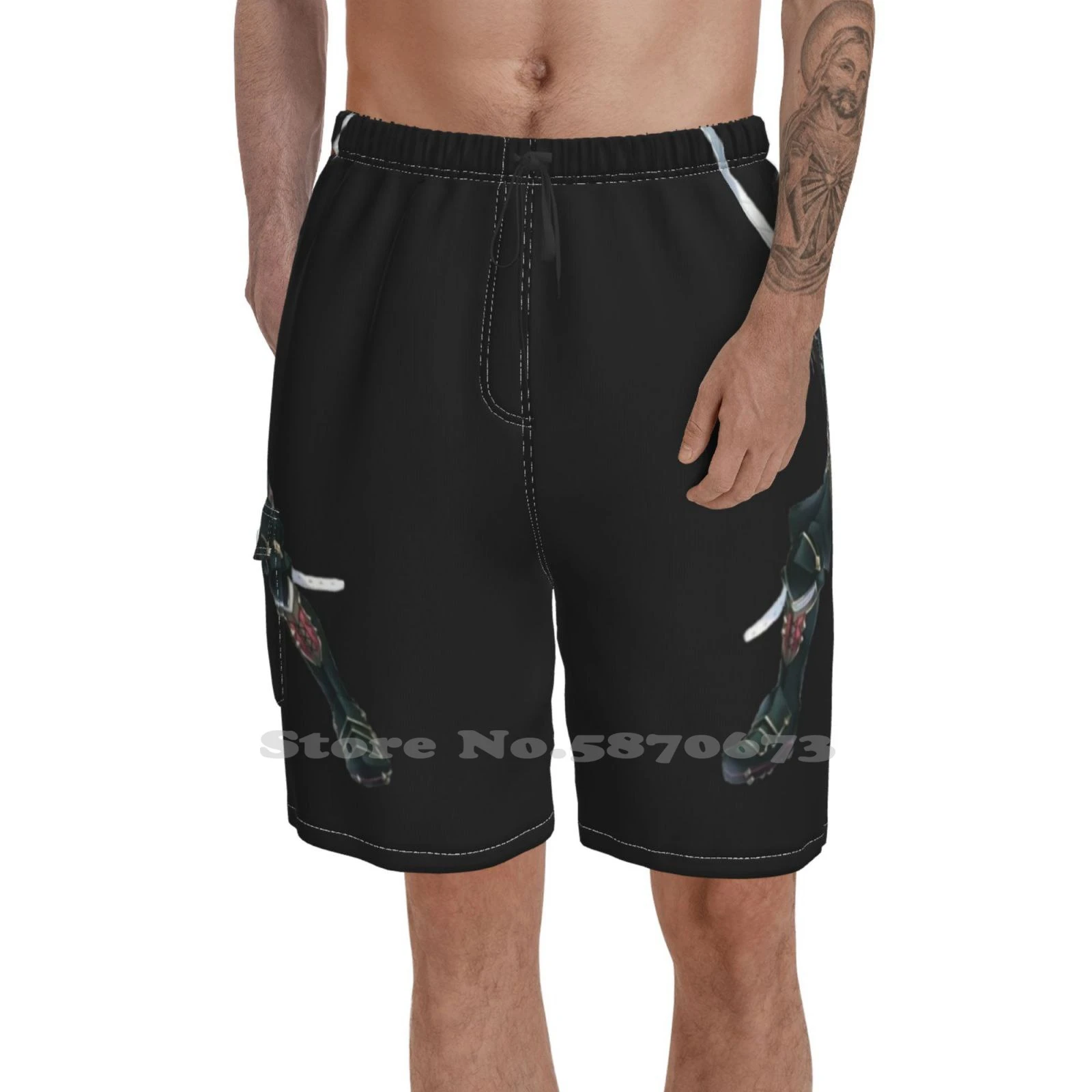 Eren pantalones informales de verano para hombre, ropa de entrenamiento para gimnasio, diseño de película de Eren, obra de 2020|Pantalones cortos de surf| - AliExpress