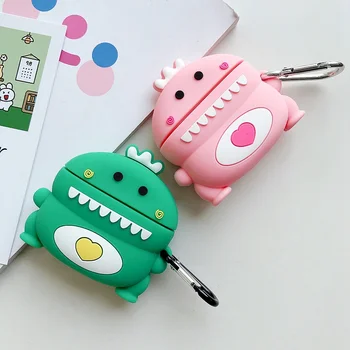 

fundas For huawei Freebuds 3 Case Cute Love heart dinosaur Cartoon silicone Bluetooth Earphone Cover for huawei Freebuds3 cover