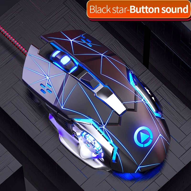 Silent Mouse RGB Color Breathing Gaming Mouse 3200DPI 6 Buttons Ergonomics Mouse USB Wired Mouse For PC Laptops Computer Mice microsoft wireless mouse 1000 Mice