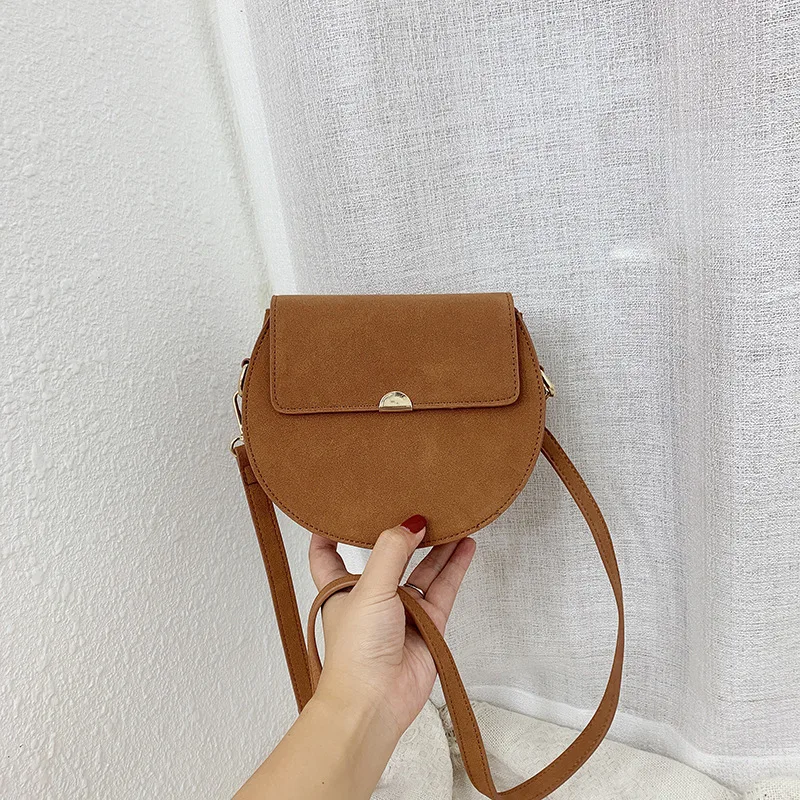 

Saddle Bag Women Shoulder Scrub Oval Bag Women Luxury Leather Crossbody Bag For Women Bags Sac Main Femme Bolsa Feminina