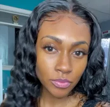 Pelucas de cabello humano brasileño suelto con frente de onda de encaje profundo para mujeres negras, prearrancado, 360, peluca con cierre de encaje Remy 4x4