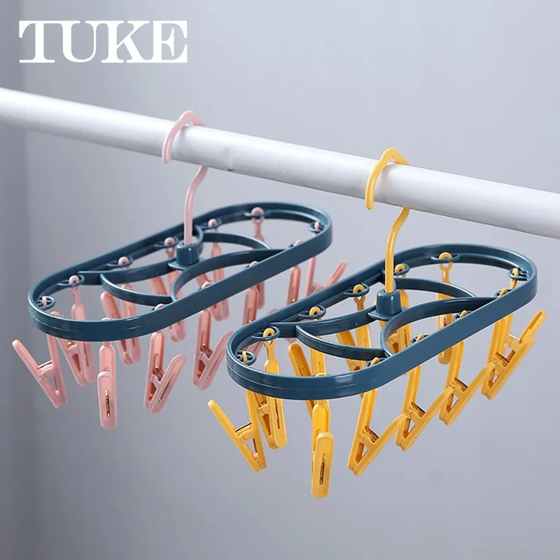 Roller Retractable Laundry Rack Underwear Socks Hook Hanger Dryer 12