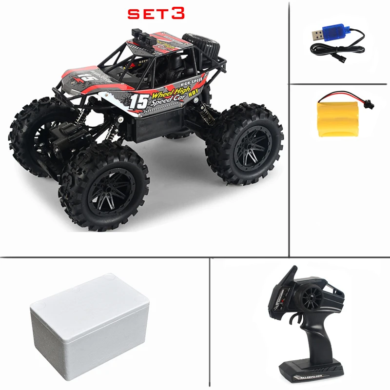 set3 1/14 Радиоуправляемая машина 2,4 GHz 4WD новая технология Радиоуправляемая машина внедорожник с дистанционным управлением автомобиль трюк дрейф скалолазание автомобиль игрушки для детей Подарки - Цвет: set3