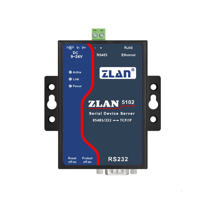 ZLAN5143 RS232 RS485 RS422 к Ethernet RJ45 конвертер Modbus RTU TCP шлюз последовательного устройства