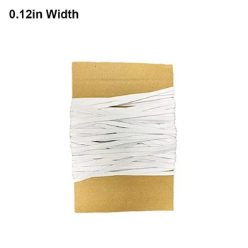 

3mm Width DIY White Braided Elastic Band Multipurpose Sleeve Elastic Band Mask Rope Cord Knit Band Sewing Supplies Accessories