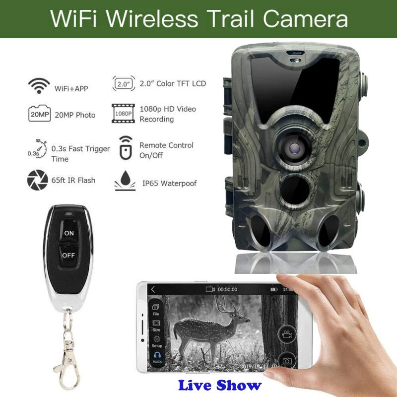 Охотничья камера с Wi Fi и ИК светодиодный светкой 801 нм 24 МП 1080P|Камеры для охоты| |