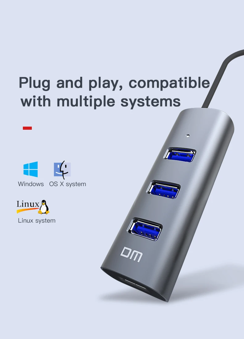 4 порта USB3.0 высокоскоростной концентратор CHB009 sup порт 1 ТБ HDD скорость передачи до 300 МБ/с./с 120 см кабель