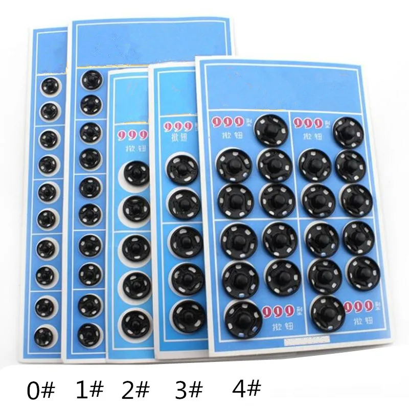 Sewing Accessories Snap Buttons Black Silver Metal Fasteners Press Button 8.5/10/12/16mm Iron Stud Plating Round Button  5BB5967 2