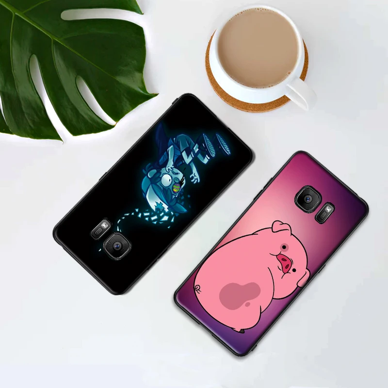 С изображением милой свинки Мягкий силиконовый чехол для телефона samsung A3 4 5 6 Plus 7 8