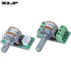 Placa adaptador importado amplificador de potência áudio volume duplo filme carbono de seis pinos potenciômetro 100k50k20k