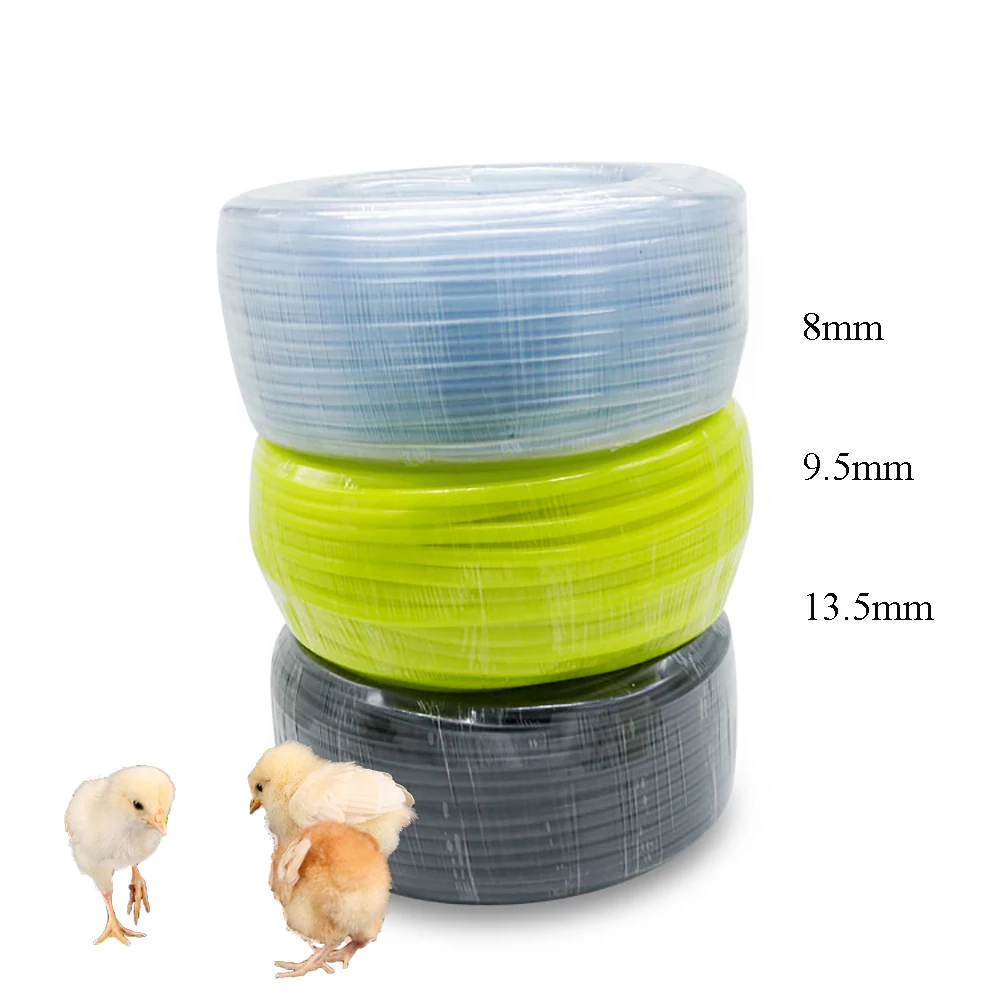 1m tubería de agua blanda tubo de manguera de plástico de 8mm 9,5mm 13,5mm Durable para conejo codorniz jaula para palomas de la línea de equipos agrícolas