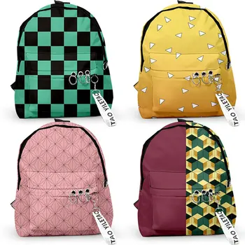 

Anime Backpack Demon Slayer Kimetsu No Yaiba Knapsack Cosplay Costumes Kamado Tanjirou Nezuko Agatsuma Zenitsu School Bag Props