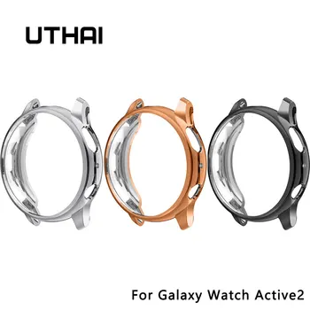 

UTHAI Z30 For Galaxy Watch active2 40MM 44MM case For Samsung galaxy watch active2 44/40mm TPU plating anti-fall protection case