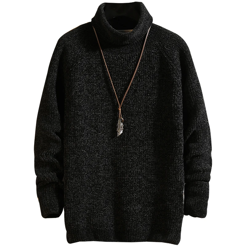 ^*Best Offers 2019 Autumn Winter Christmas Casual O-Neck Patchwork Pullover Sweater Men Turtleneck Fashion Brand Warm Pull