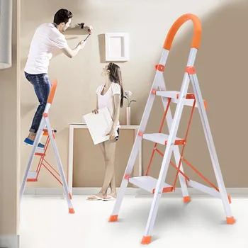 

Multi-purpose Folding Portable Folding Ladder Aluminum Household 4 Step Ladder
