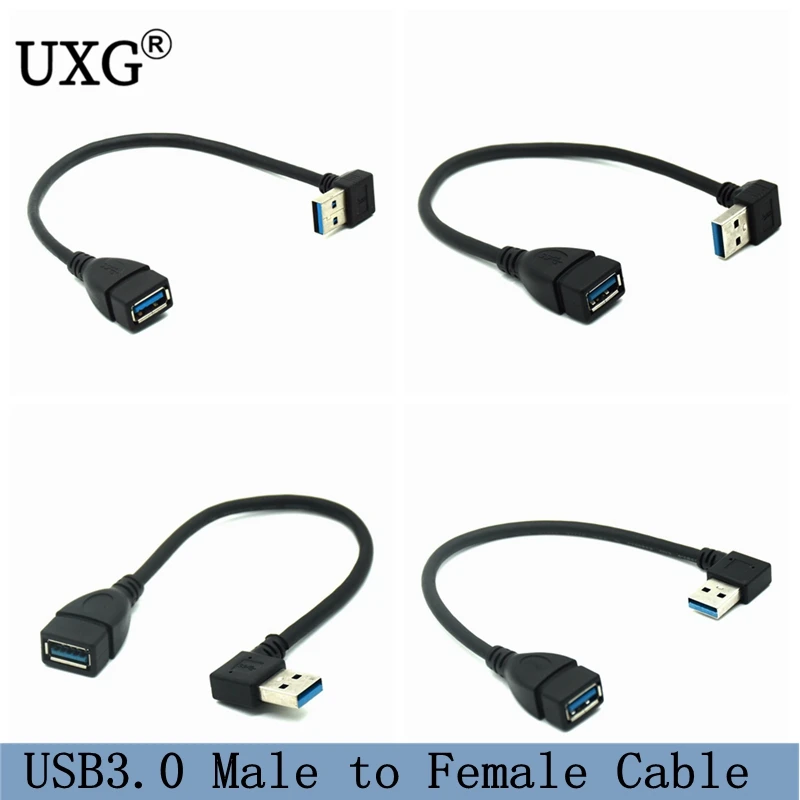 90 градусов USB 3 0 адаптер Папа-мама кабель угол 2 удлинитель быстрая передача левый