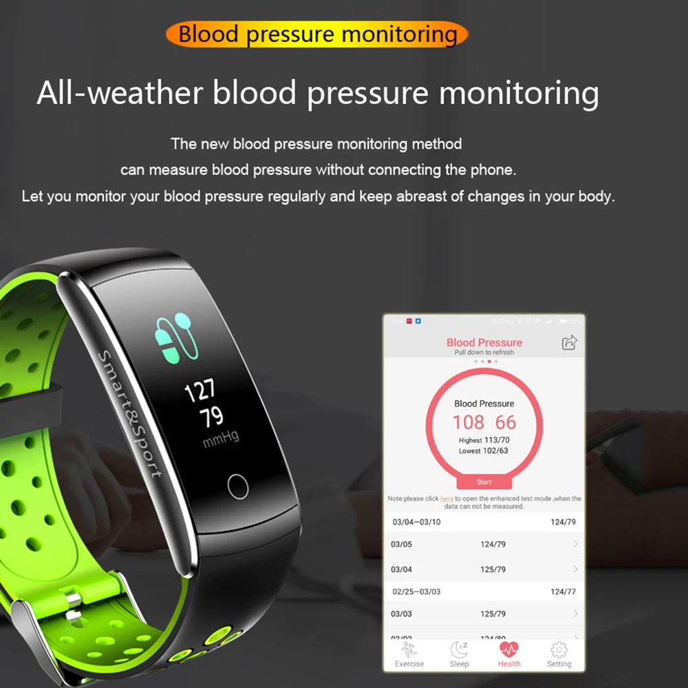 /Многофункциональный смарт браслет счетчик шагов шагомер мониторинг здоровья