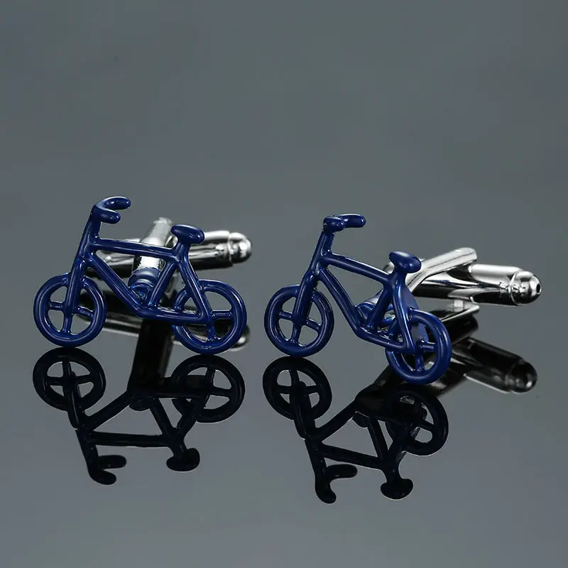 Новинка транспорт серии велосипед гонки автомобиль запонки французский рубашка Запонки Подарки для мужчин украшения оптом