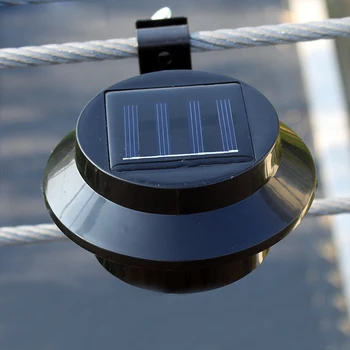 

1pc LED Solar Lamp Garden Solar Powered 3LED Outdoor Waterproof White/Warm Light Fence Gutter Garden Yard Roof Pathway Wall Lamp