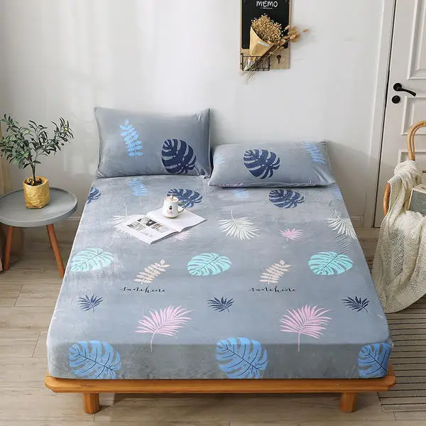 

1pcs Winter Warm Flannel Bed Mattress Set Bedsheet with Elastic Band Polyester Sheets Fitted Sheet 120*200150*200/180*200cm