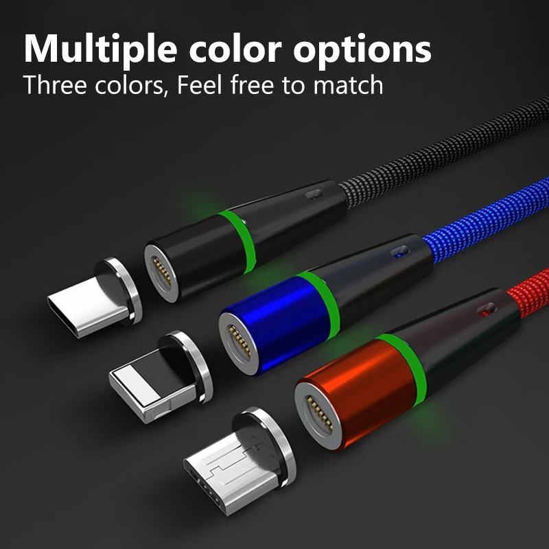 Тегеран 2 м Магнитный Micro USB кабель для samsung S9 huawei usb type C Быстрая зарядка для iPhone XS X Max 8Plus магнитные телефонные кабели
