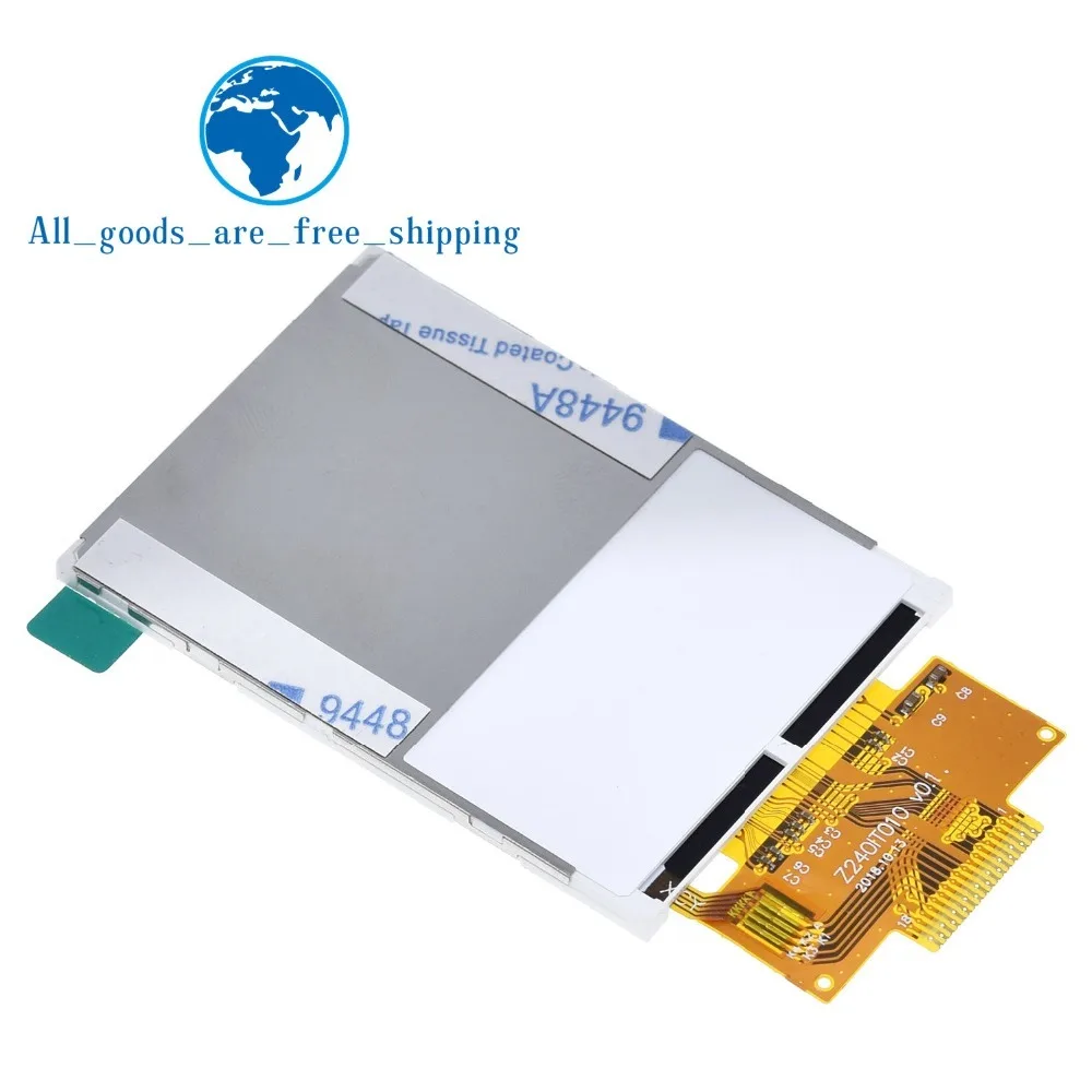 2," 2,4 дюйма 240x320 SPI TFT lcd модуль последовательного порта 5 В/3,3 В PCB адаптер Micro SD карта ILI9341 ЖК-дисплей белый светодиодный для arduino