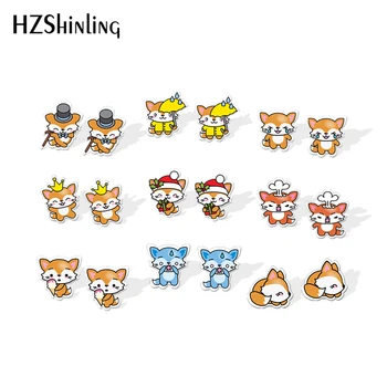 

2019 New Funny Dog Shrinky Dinks Earring Epoxy Shiba Inu Acrylic Earring Fashion Stud Earrings Dog Lovers Gifts