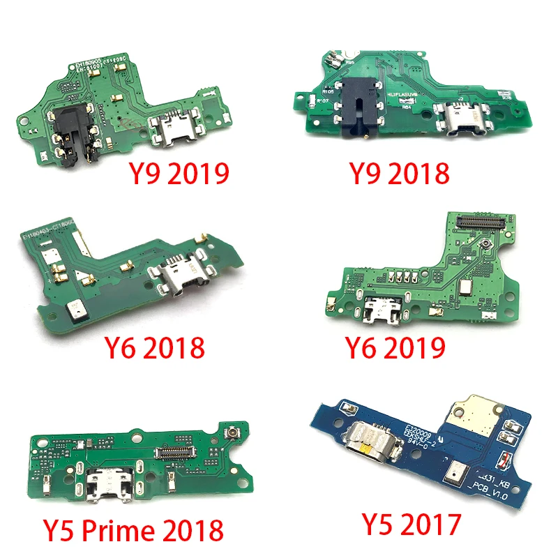 Новая плата разъема для зарядки для huawei Y6 Y5 Y7 Pro Y9 Prime P Smart Charge USB Jack Гибкий микрофон