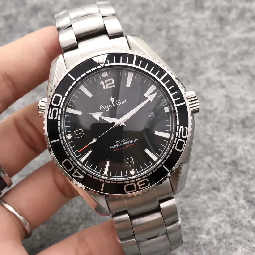 Роскошные брендовые Новые Мужские автоматические механические часы синий черный серый белый керамический ободок из нержавеющей стали James Bond 007 сапфир AAA - Цвет: 9