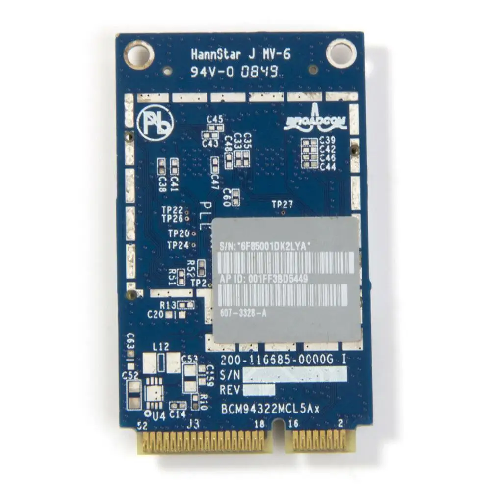 

300M Bcm94322mc Mini Pci-e Wifi Card For Pro Mb988z/a Extreme For Airport Card Card Network Dual-Frequency G4X8