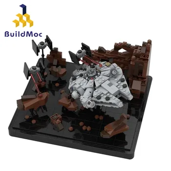 

New Star X Wing Star Tie Fighter Asteroid Chase Micro Millenn -ium Falcon Building Blocks With Star Plan Wars Children