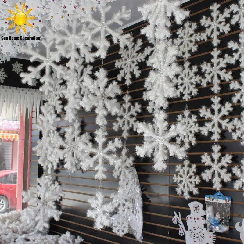30 шт 11 см рождественские снежинки подвесное украшение Подвески(белый